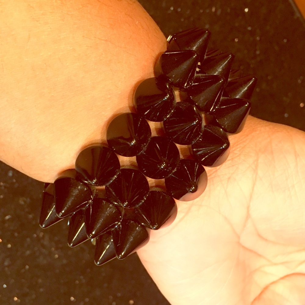 Black spike bracelet
